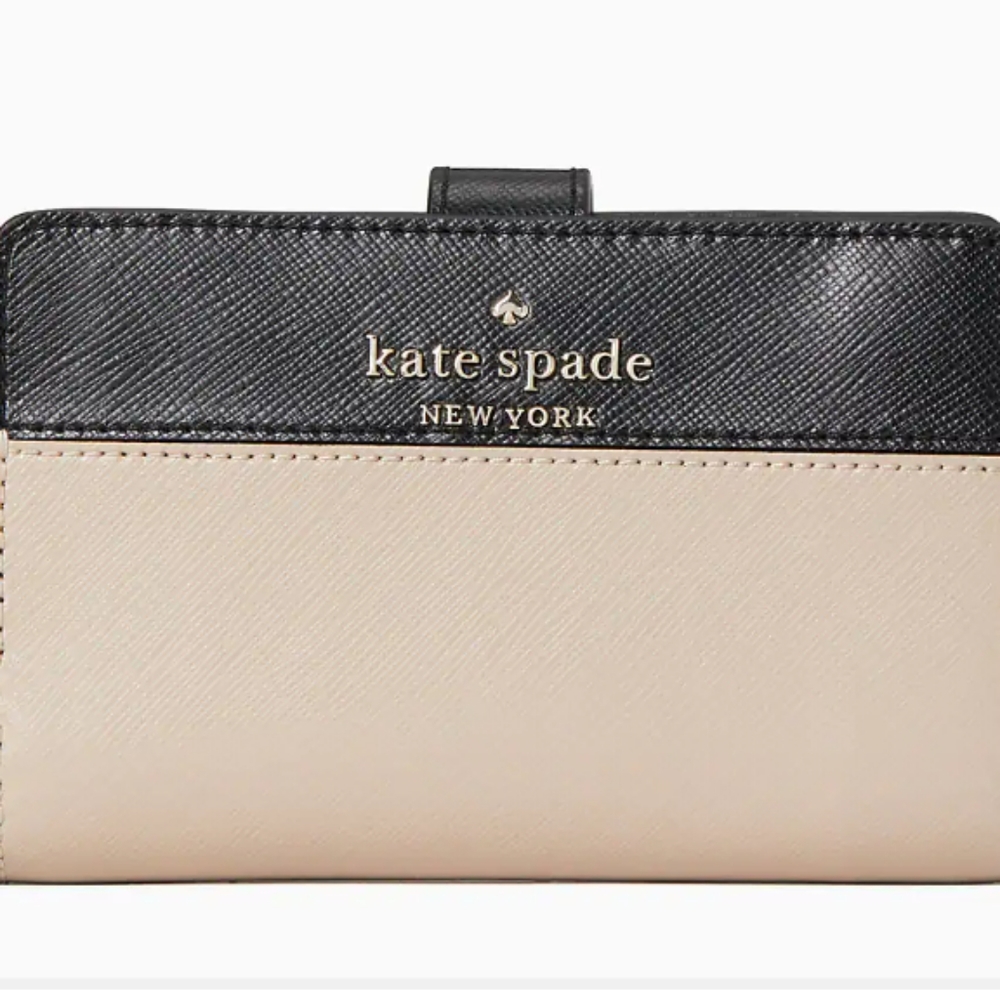 Staci Medium Compact Bifold Wallet- Warm Beige